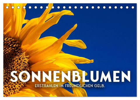 Sonnenblumen - Erstrahlen im freundlichen Gelb. (Tischkalender 2027 DIN A5 quer), CALVENDO Monatskalender