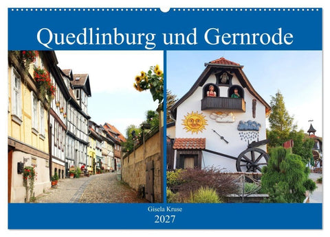 Quedlinburg und Gernrode (Wandkalender 2027 DIN A2 quer), CALVENDO Monatskalender