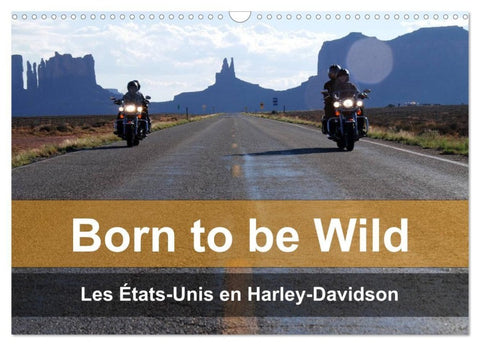 Born to be wild - Les États-Unis en Harley-Davidson (Calendrier mural 2027 DIN A3 vertical), CALVENDO calendrier mensuel