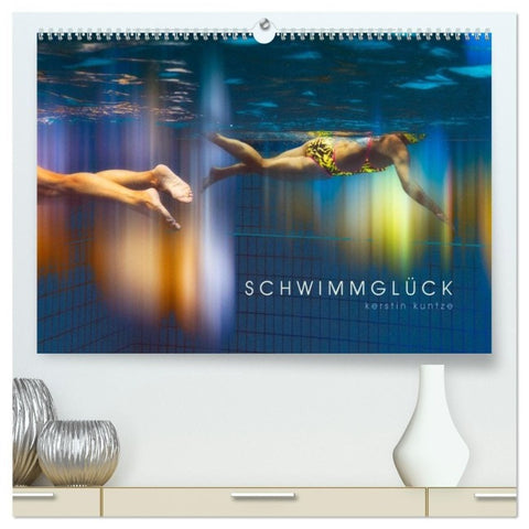 SCHWIMMGLÜCK (hochwertiger Premium Wandkalender 2026 DIN A2 quer), Kunstdruck in Hochglanz