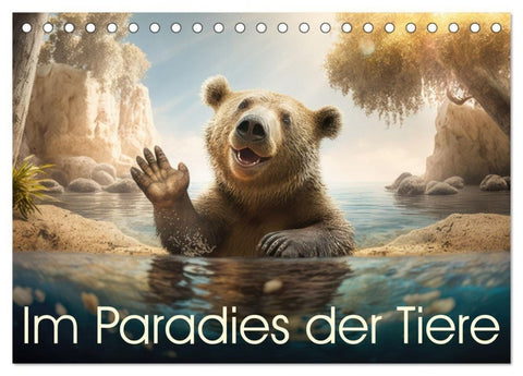 Im Paradies der Tiere (Tischkalender 2027 DIN A5 quer), CALVENDO Monatskalender