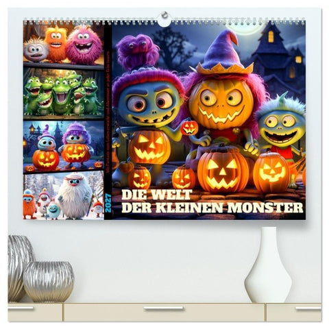 Die Welt der kleinen Monster (hochwertiger Premium Wandkalender 2027 DIN A2 quer), Kunstdruck in Hochglanz