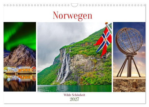 Norwegen - Wilde Schönheit (Wandkalender 2027 DIN A3 quer), CALVENDO Monatskalender