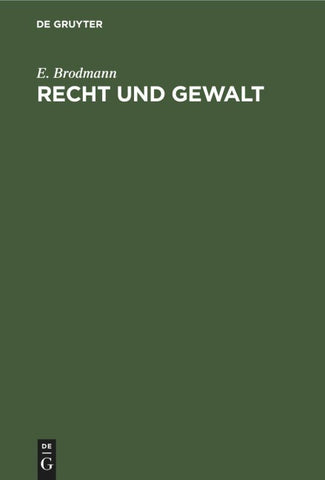 Recht und Gewalt