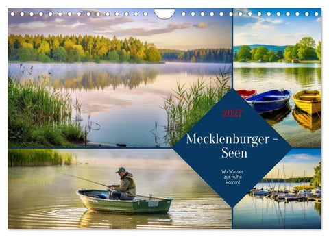 Mecklenburger - Seen (Wandkalender 2027 DIN A4 quer), CALVENDO Monatskalender