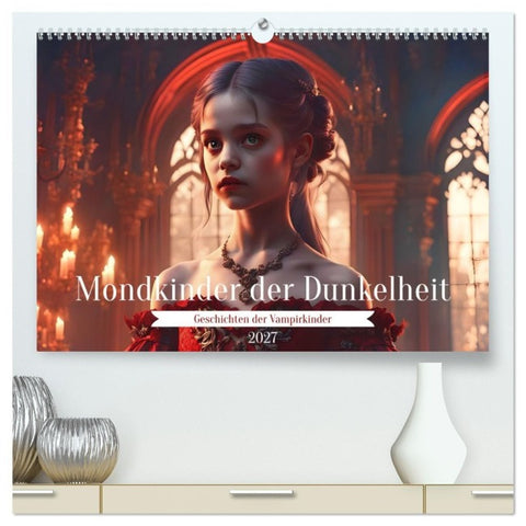 Mondkinder der Dunkelheit (hochwertiger Premium Wandkalender 2027 DIN A2 quer), Kunstdruck in Hochglanz