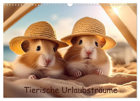 Tierische Urlaubsträume (Wandkalender 2027 DIN A3 quer), CALVENDO Monatskalender
