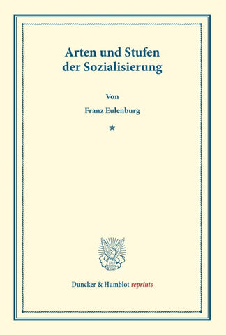 Arten und Stufen der Sozialisierung. Ein Gutachten.