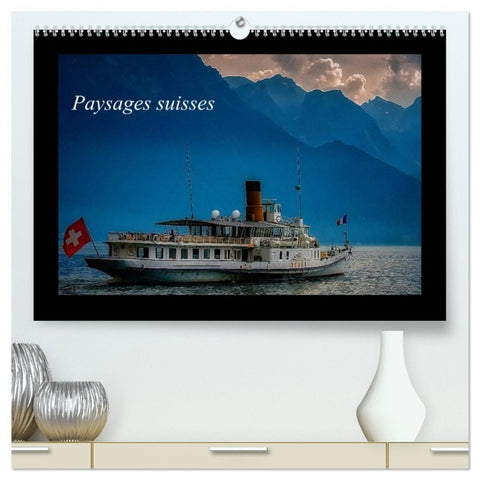 Paysages suisses  (Calendrier mural 2026 DIN A2 vertical) calendrier de bureau