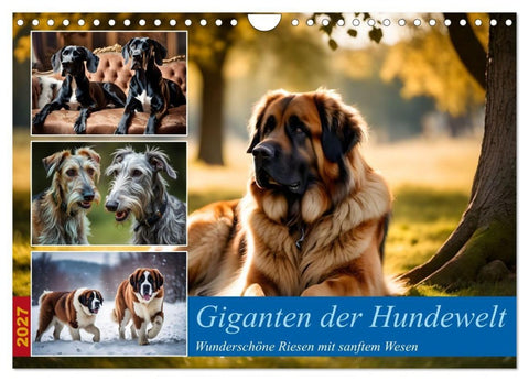 Giganten der Hundwelt (Wandkalender 2027 DIN A4 quer), CALVENDO Monatskalender