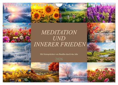 Meditation und innerer Frieden (Wandkalender 2026 DIN A4 quer), CALVENDO Monatskalender