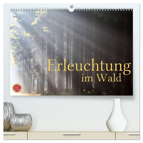 Erleuchtung im Wald (hochwertiger Premium Wandkalender 2027 DIN A2 quer), Kunstdruck in Hochglanz