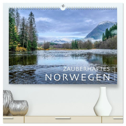 ZAUBERHAFTES NORWEGEN (hochwertiger Premium Wandkalender 2027 DIN A2 quer), Kunstdruck in Hochglanz