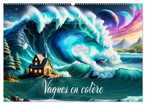 Vagues en colère (Calendrier mural 2027 DIN A2 vertical), CALVENDO calendrier mensuel