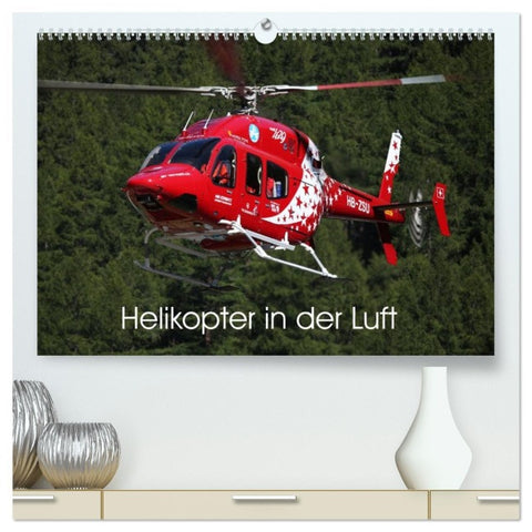 Helikopter in der Luft (hochwertiger Premium Wandkalender 2026 DIN A2 quer), Kunstdruck in Hochglanz
