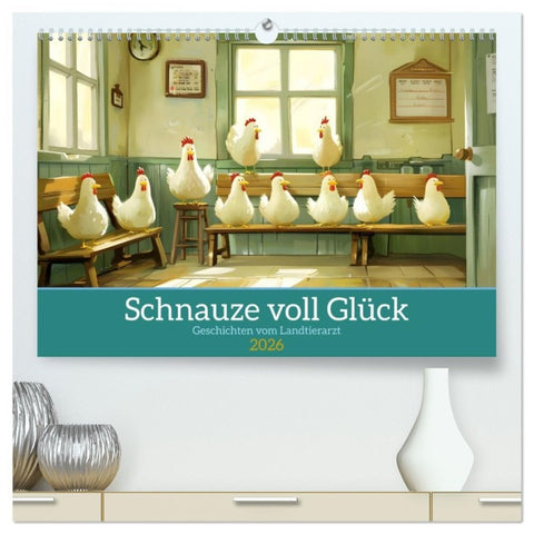 Schnauze voll Glück (hochwertiger Premium Wandkalender 2026 DIN A2 quer), Kunstdruck in Hochglanz