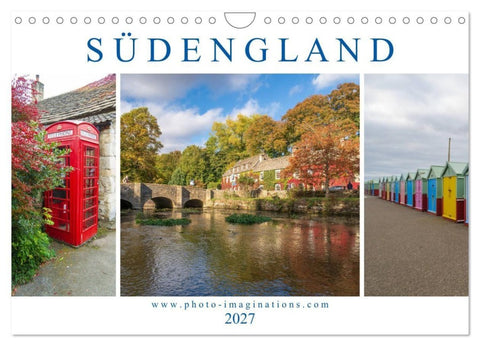 Bezauberndes Südengland (Wandkalender 2027 DIN A4 quer), CALVENDO Monatskalender
