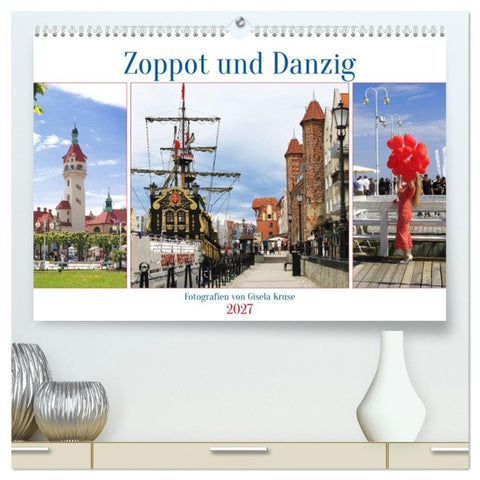 Zoppot und Danzig (hochwertiger Premium Wandkalender 2027 DIN A2 quer), Kunstdruck in Hochglanz