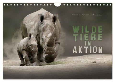 WILDE TIERE IN AKTION (Wandkalender 2027 DIN A4 quer), CALVENDO Monatskalender