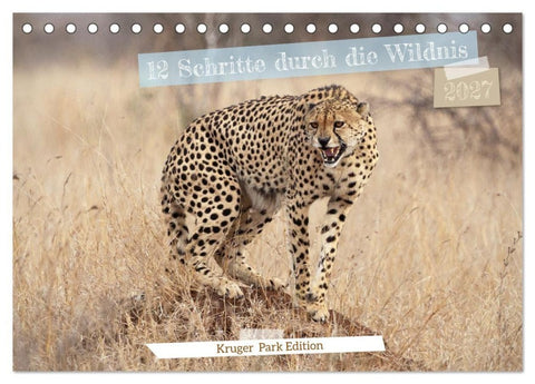 12 Schritte durch die Wildnis, Kruger Park Edition (Tischkalender 2027 DIN A5 quer), CALVENDO Monatskalender