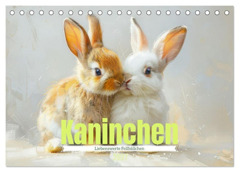 Kaninchen - Liebenswerte Fellbällchen (Tischkalender 2027 DIN A5 quer), CALVENDO Monatskalender