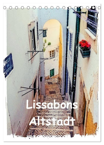 Lissabons Altstadt (Tischkalender 2027 DIN A5 hoch), CALVENDO Monatskalender