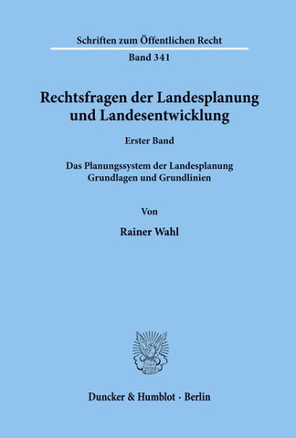 Rechtsfragen der Landesplanung und Landesentwicklung.