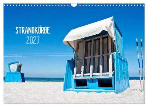 Strandkörbe 2027 (Wandkalender 2027 DIN A3 quer), CALVENDO Monatskalender