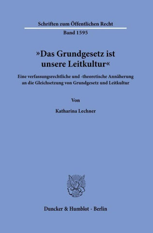 "Das Grundgesetz ist unsere Leitkultur"