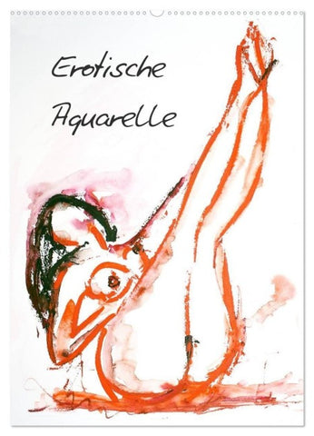 Erotische Aquarelle (Wandkalender 2027 DIN A2 hoch), CALVENDO Monatskalender