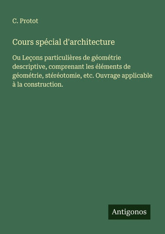 Cours spécial d'architecture
