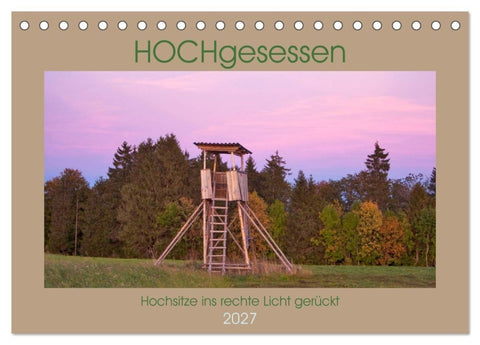 HOCHgesessen (Tischkalender 2027 DIN A5 quer), CALVENDO Monatskalender