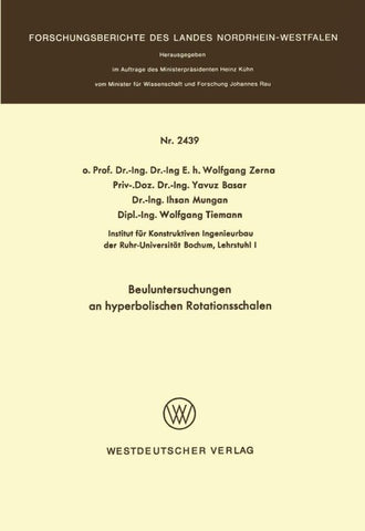 Beuluntersuchungen an hyperbolischen Rotationsschalen
