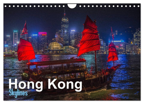 Hong Kong - Skylines (Wandkalender 2027 DIN A4 quer), CALVENDO Monatskalender