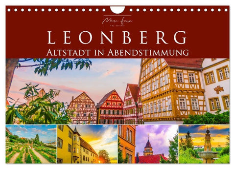 Leonberg - Altstadt in Abendstimmung (Wandkalender 2027 DIN A4 quer), CALVENDO Monatskalender