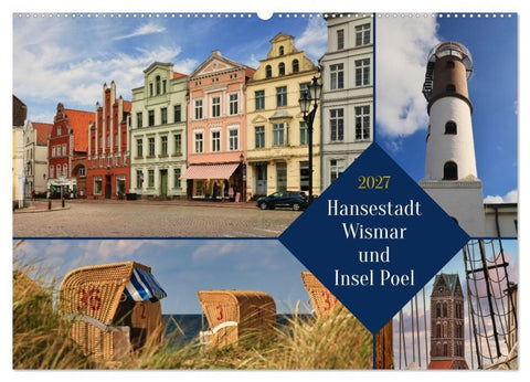 Hansestadt Wismar und Insel Poel (Wandkalender 2027 DIN A2 quer), CALVENDO Monatskalender