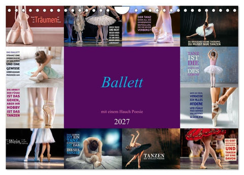 Ballett mit einem Hauch Poesie (Wandkalender 2027 DIN A4 quer), CALVENDO Monatskalender