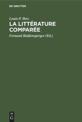 La littérature comparée