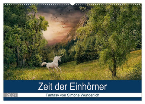 Zeit der Einhörner (Wandkalender 2027 DIN A2 quer), CALVENDO Monatskalender