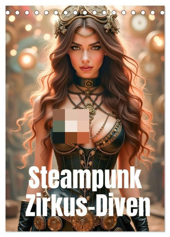Steampunk Zirkus-Diven (Tischkalender 2027 DIN A5 hoch), CALVENDO Monatskalender