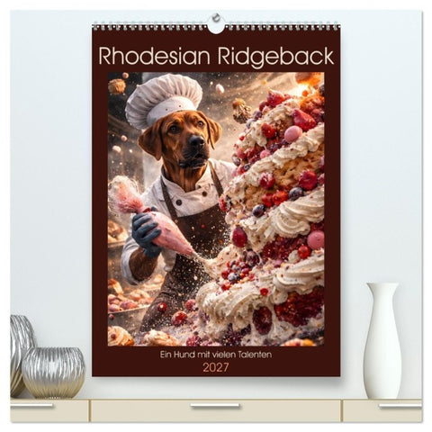 Rhodesian Ridgeback - Ein Hund mit vielen Talenten (hochwertiger Premium Wandkalender 2027 DIN A2 hoch), Kunstdruck in Hochglanz