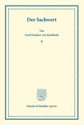 Der Sachwert.