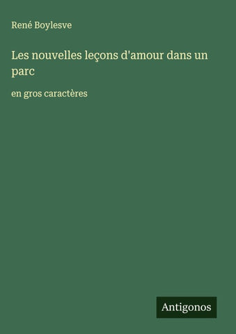 Les nouvelles leçons d'amour dans un parc