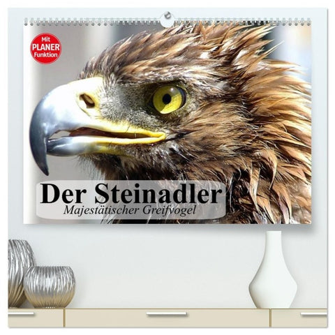 Der Steinadler. Majestätischer Greifvogel (hochwertiger Premium Wandkalender 2027 DIN A2 quer), Kunstdruck in Hochglanz