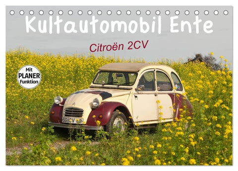 Kultautomobil Ente Citroën 2CV (Tischkalender 2027 DIN A5 quer), CALVENDO Monatskalender