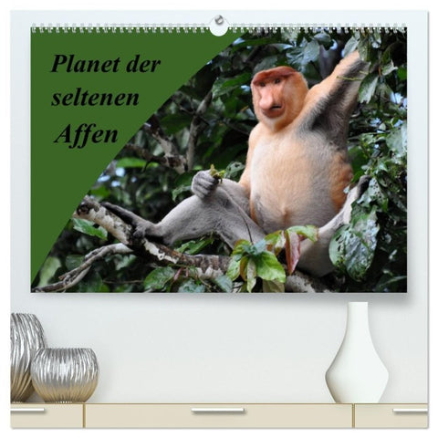 Planet der seltenen Affen (hochwertiger Premium Wandkalender 2027 DIN A2 quer), Kunstdruck in Hochglanz