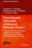 Processing and Fabrication of Advanced Materials, Volume 1