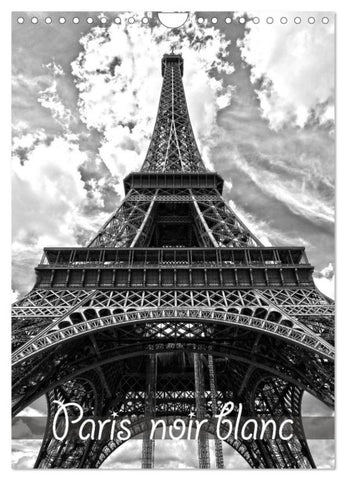 Paris noir blanc (Calendrier mural 2027 DIN A4 horizontal), CALVENDO calendrier mensuel