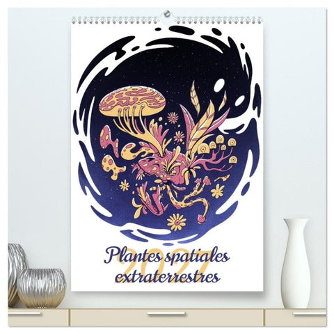 Plantes spatiales extraterrestres (Calendrier mural haut de gamme 2027 DIN A2 horizontal), CALVENDO calendrier mensuel