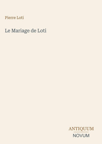 Le Mariage de Loti